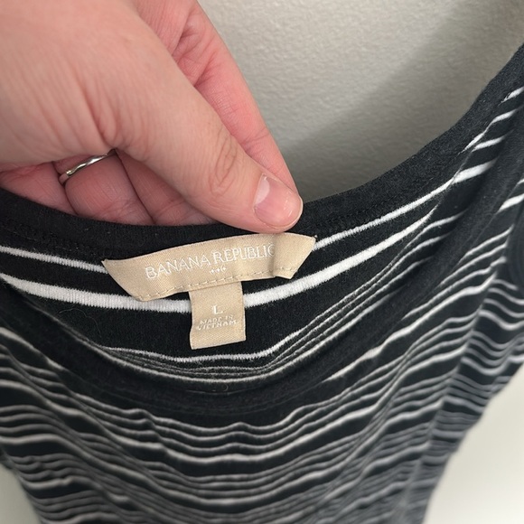 Banana Republic Blue Fitted striped Tank Top - Picture 2 of 4